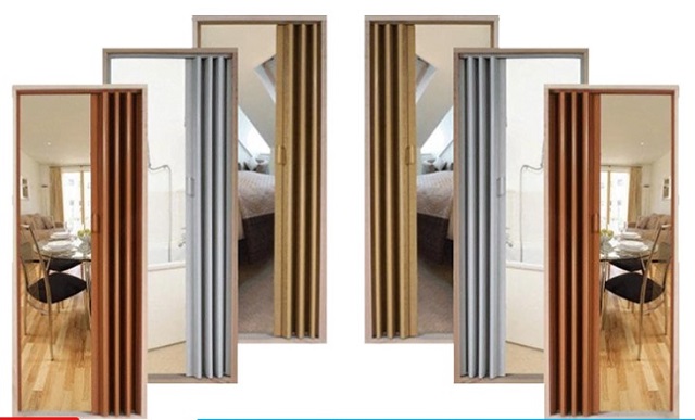 Mẫu cửa nhựa nhà vệ sinh cửa xếp nhựa PVC