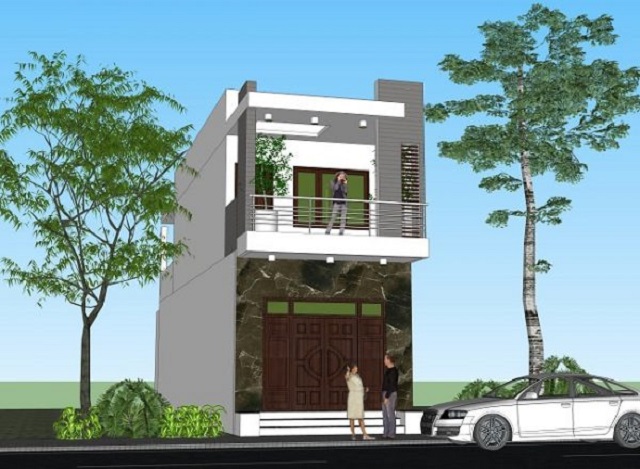 Mẫu thiết kế nhà 2 tầng đẹp theo phong cách hiện đại