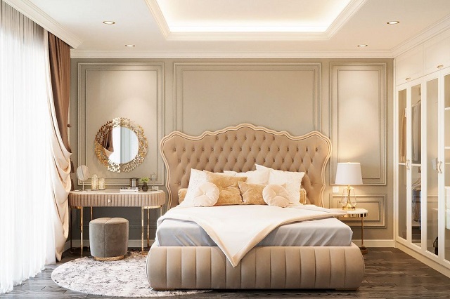 Phòng ngủ phong cách tân cổ điển sang trọng và quý phái