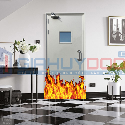 Cửa thép chống cháy 1 cánh đẹp