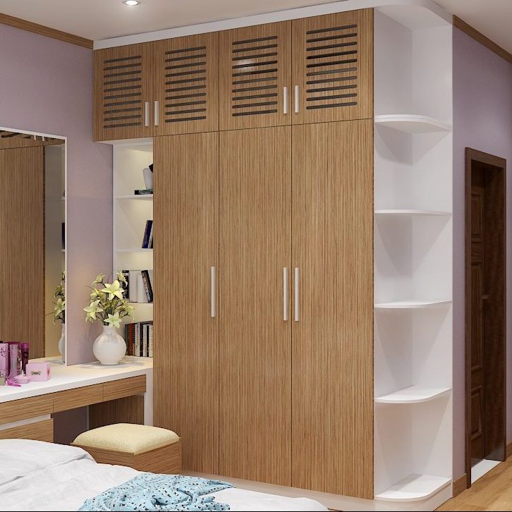Tủ gỗ công nghiệp mang vẻ đẹp sang trọng cho căn phòng