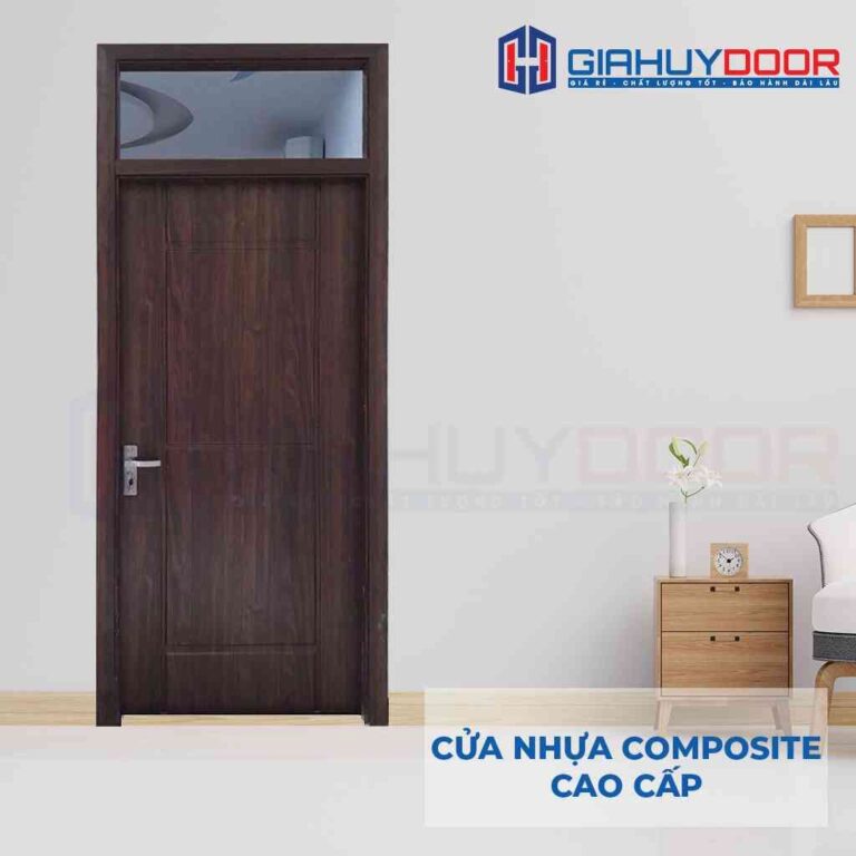Cửa gỗ phòng ngủ fix ô thông thoáng Composite P1R5 Cửa gỗ phòng ngủ fix ô thông thoáng Composite P1R5