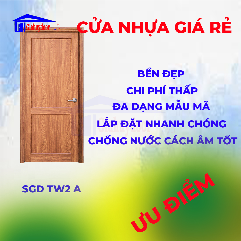 Cửa nhựa giả gỗ giá rẻ chống nước