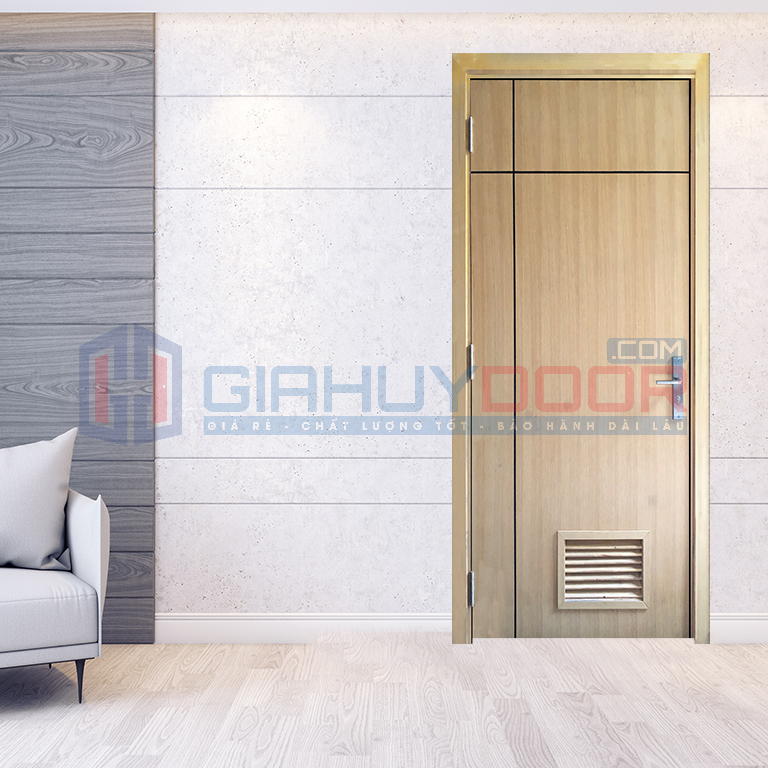 Cửa gỗ công nghiệp MDF Melamine có khung bao làm từ gỗ ghép phủ Melamine Cửa gỗ công nghiệp MDF Melamine có khung bao làm từ gỗ ghép phủ Melamine