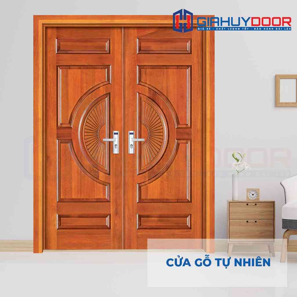 Mẫu cửa gỗ phòng ngủ 1 cánh bằng gỗ tự nhiên