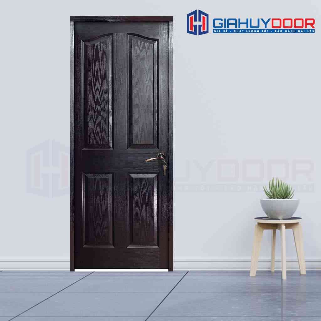 Mẫu cửa gỗ phòng ngủ HDF 4A-C14 màu đen huyền bí Mẫu cửa gỗ phòng ngủ HDF 4A-C14