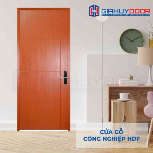 Mẫu cửa gỗ phòng ngủ HDF P1R4-C10 mang một vẻ đẹp tự nhiên, màu nâu của cửa hài hòa,cân xứng Mẫu cửa gỗ phòng ngủ HDF P1R4-C10