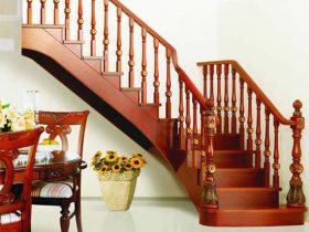 CẦU THANG GỖ CT01. Cầu thang gỗ CT01 bền đẹp, sang trọng.