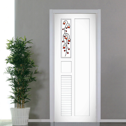 CỬA NHỰA GIẢ GỖ MW25 được làm từ nhựa PVC cao cấp.