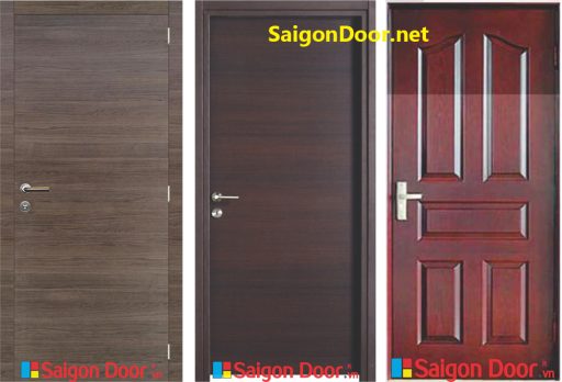 Cửa gỗ công nghiệp HDF là bột gỗ qua xử lý nén ép với keo, chất phụ gia.
