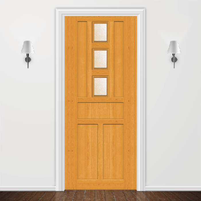 Cửa nhựa giả gỗ MO-42 được làm từ bột gỗ và bột nhựa.