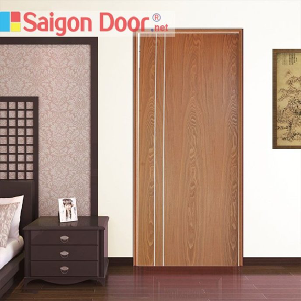 Cửa phòng ngủ với đường vân gỗ sang trọng, giống gỗ tự nhiên