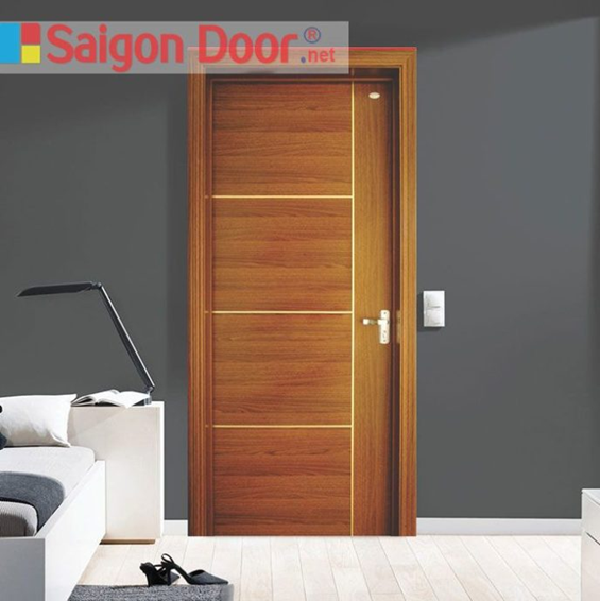 Cửa gỗ công nghiệp MDF Veneer cho phòng ngủ với thiết kế tinh xảo, màu sắc bắt mắt