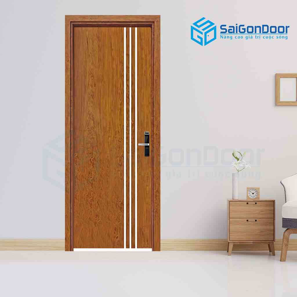 Mẫu cửa gỗ phủ nhựa PVC tăng khả năng chống nước và giảm trầy xước bề mệt