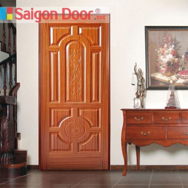 Cửa gỗ công nghiệp HDF phủ lớp Veneer xoan đào