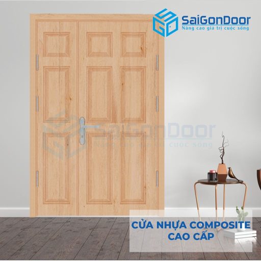 Cửa nhựa Composite 2-canh-9A-Oak-2