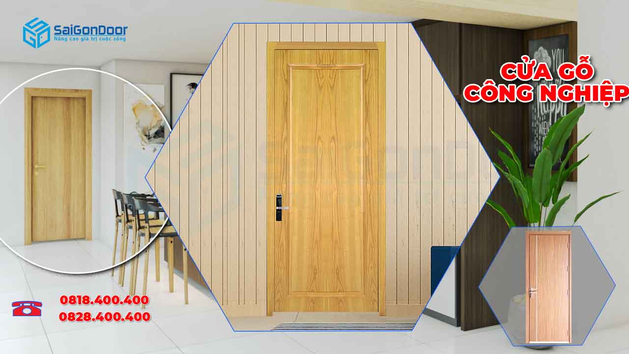 Mẫu cửa gỗ công nghiệp 2021