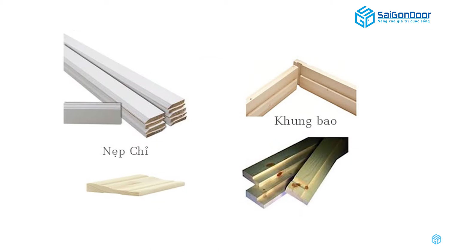 Khung bao và nẹp cửa dạng thô