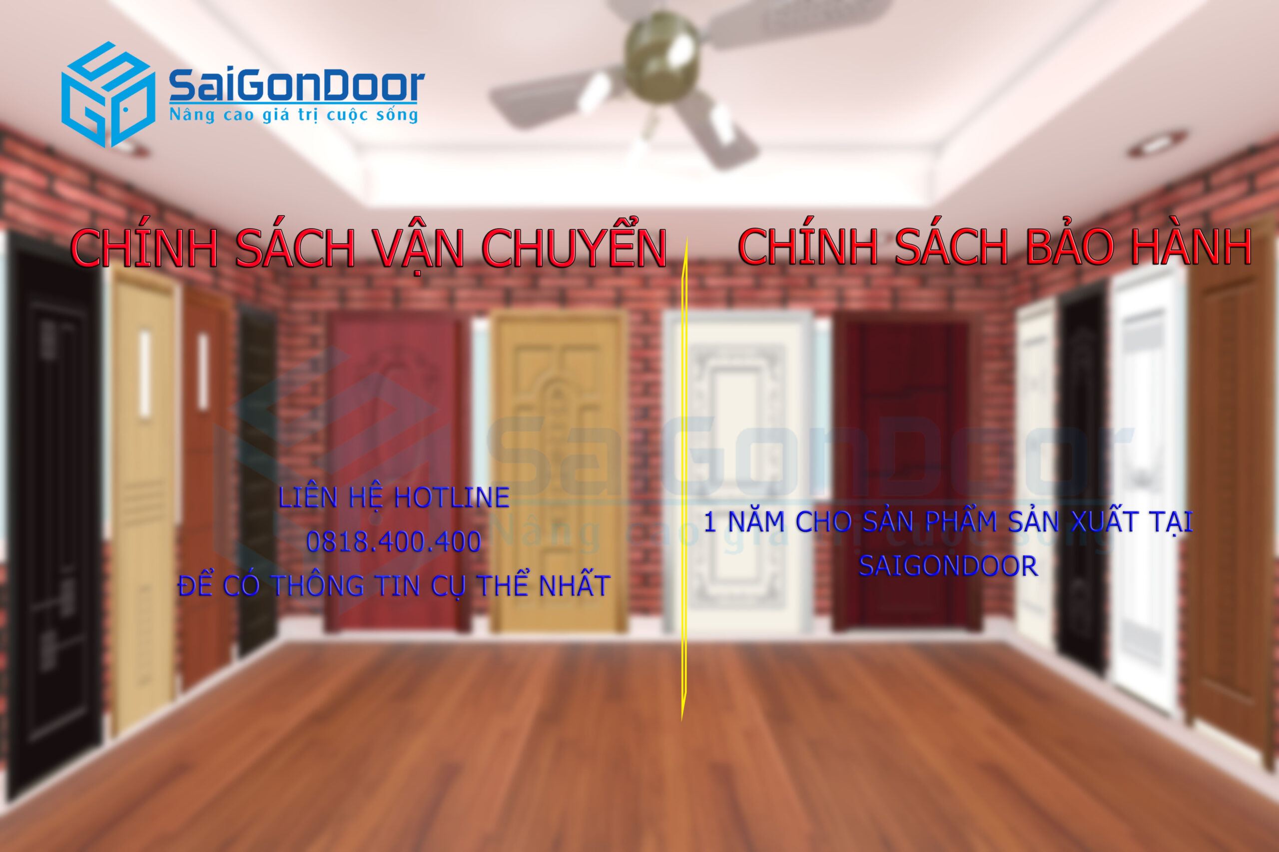 Chính sách vận chuyển và bảo hành sản phẩm tại SaigonDoor