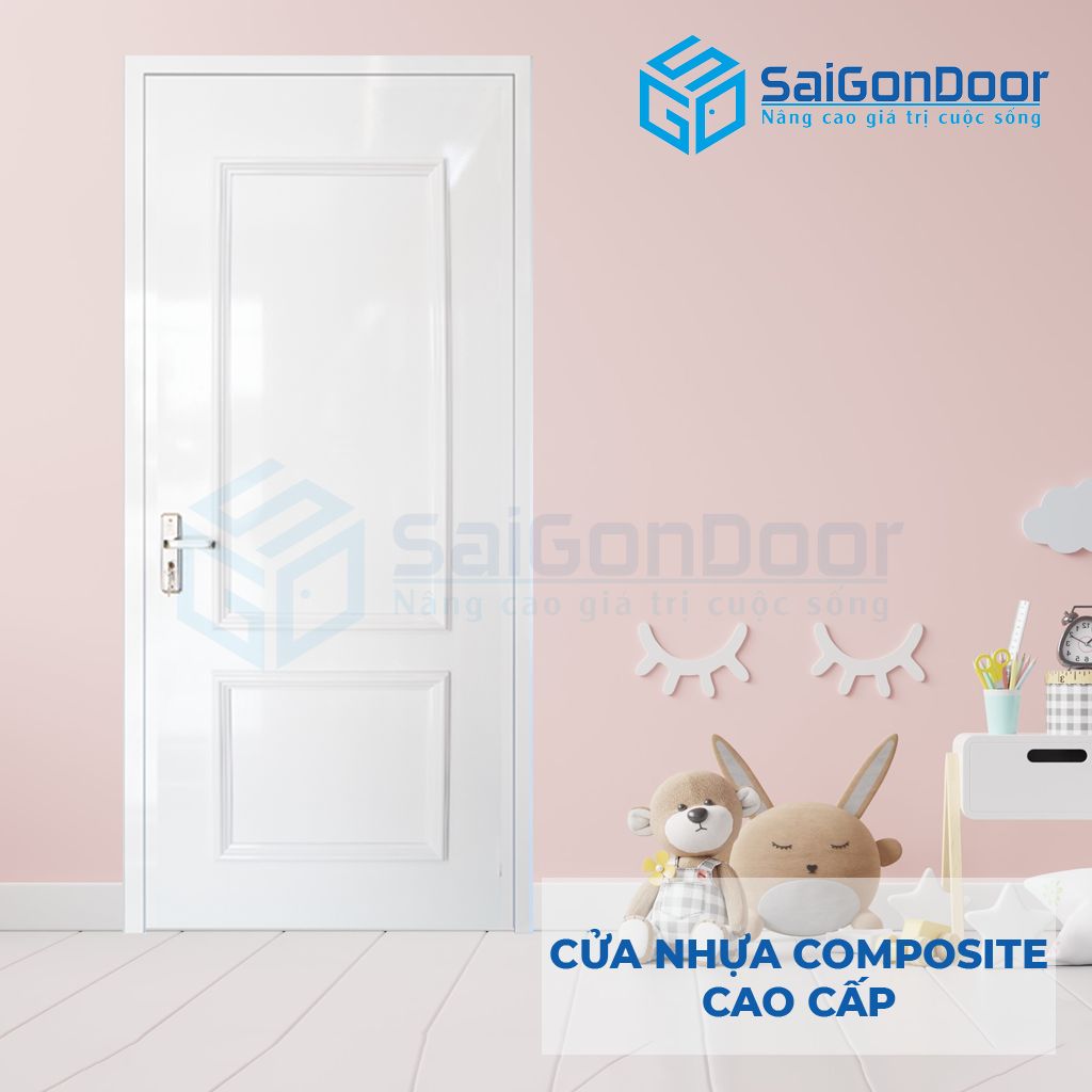 Mẫu cửa nhựa composite màu trắng A1-91NN mẫu cửa nhựa composite màu trắng đẹp