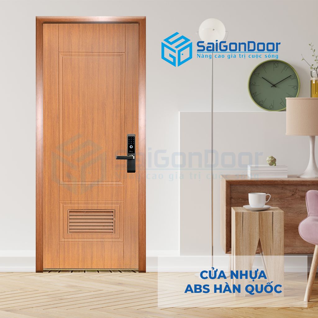 Mẫu cửa nhựa ABS Hàn Quốc vân hương ô chớp mẫu cửa nhựa vân gỗ