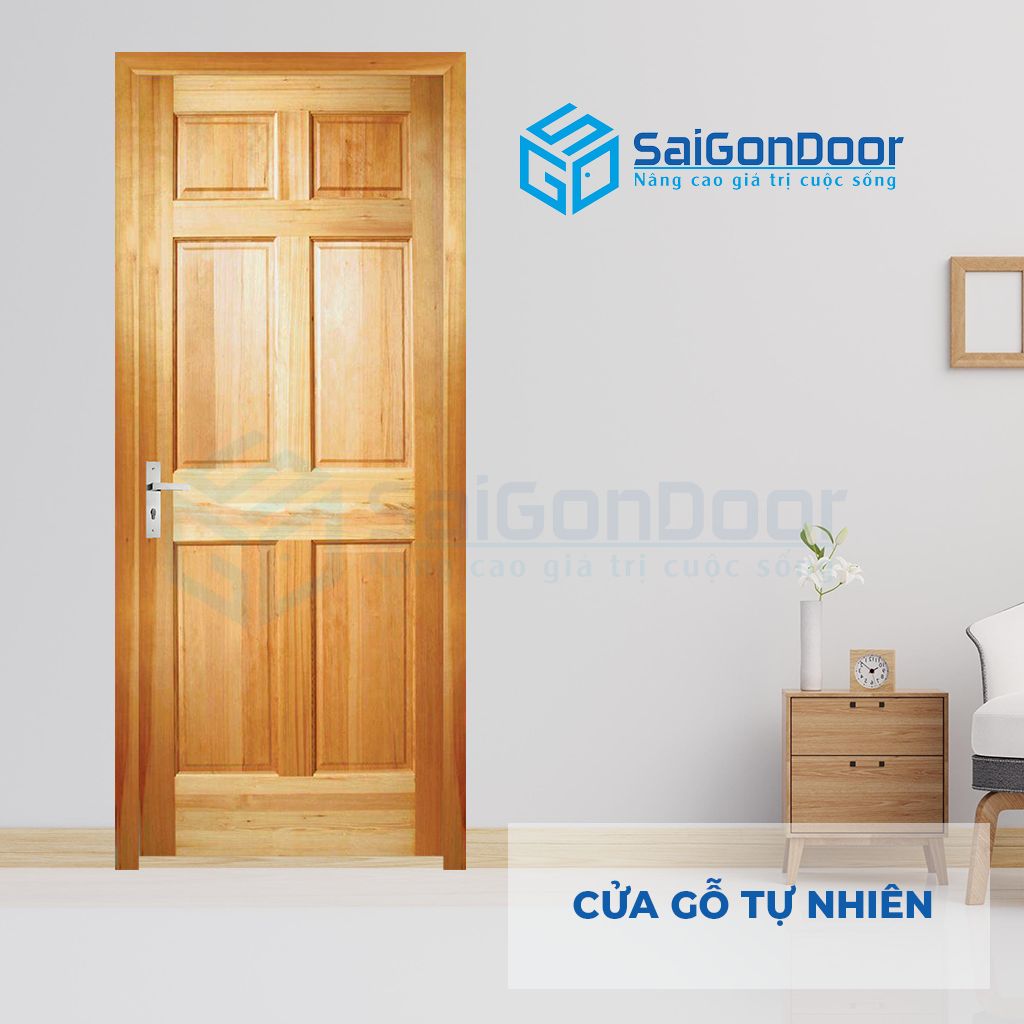 Cửa phòng tắm gỗ sồi pano đặc cửa phòng tắm nên dùng loại nào