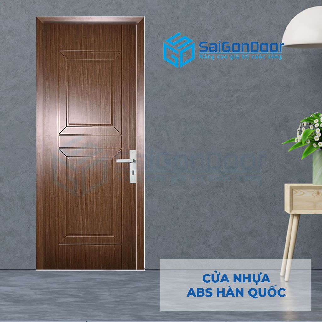 Cửa nhựa màu nâu vân gỗ óc chó Báo giá cửa nhựa giá rẻ