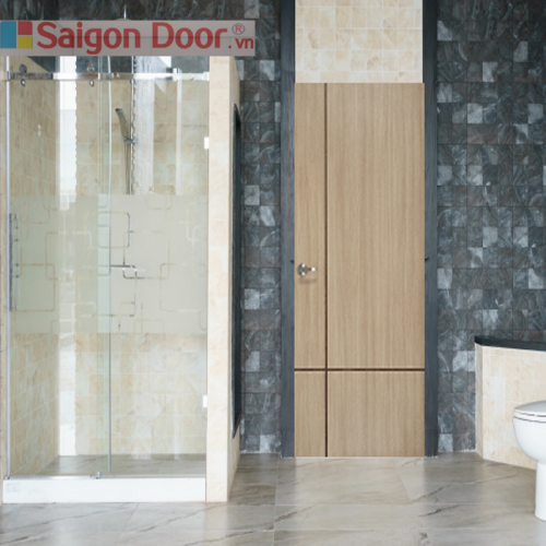 Mẫu cửa phòng tắm gỗ công nghiệp cánh trơn Báo giá cửa phòng tắm
