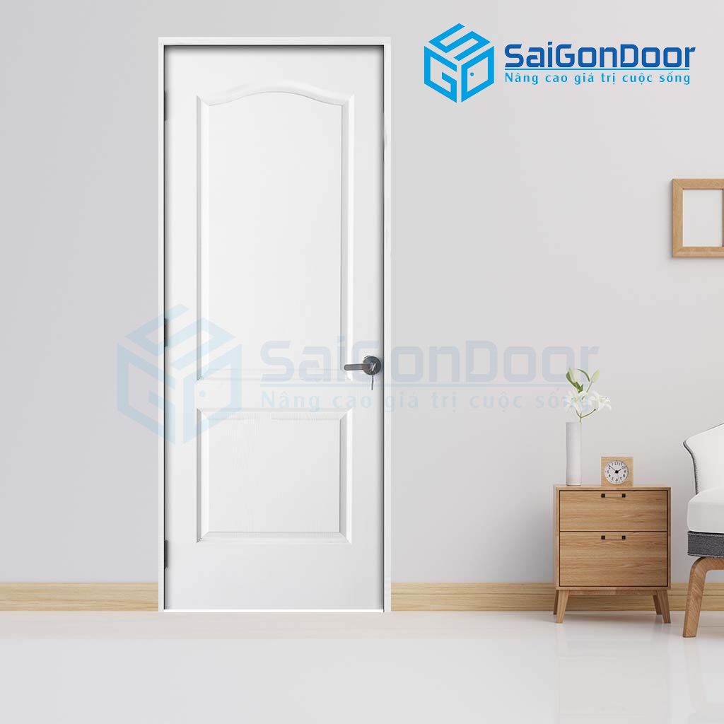 Mẫu cửa phòng ngủ gỗ công nghiệp màu trắng sang trọng Các loại cửa phòng ngủ