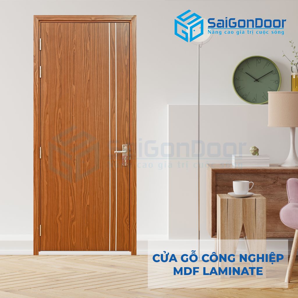 Cửa gỗ công nghiệp MDF Laminate P1R2 Các mẫu cửa gỗ phòng tắm