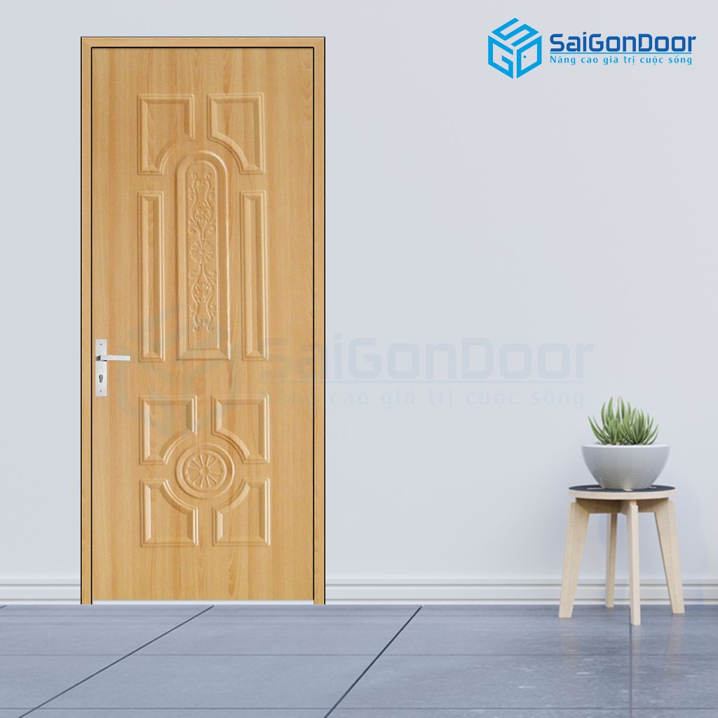 Mẫu cửa gỗ công nghiệp HDF Veneer 18 Ash Các mẫu cửa gỗ phòng tắm