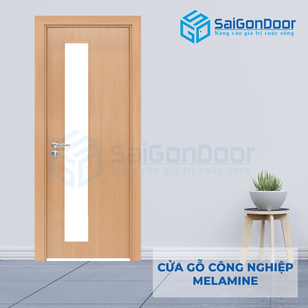 Mẫu cửa gỗ công nghiệp HDF melamine P1G1-1 Các mẫu cửa gỗ phòng tắm