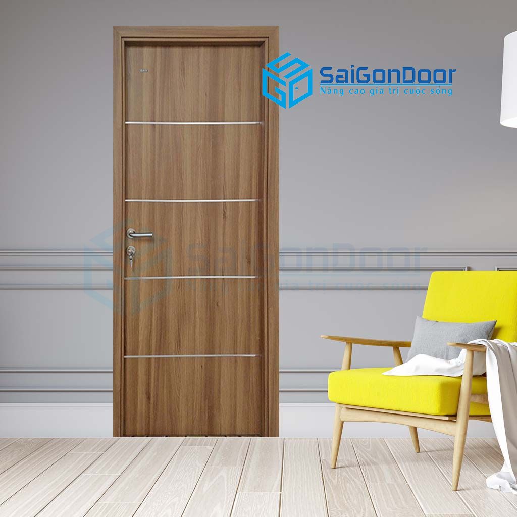 Mẫu cửa nhựa cách âm vân gỗ xoan đào cánh phẳng cửa nhựa cách âm giá rẻ