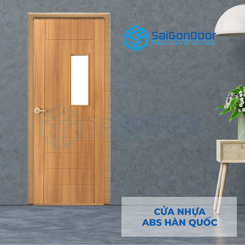 Mẫu cửa nhựa Hàn Quốc vân gỗ 201-K1129 cửa nhựa giá rẻ bình dương