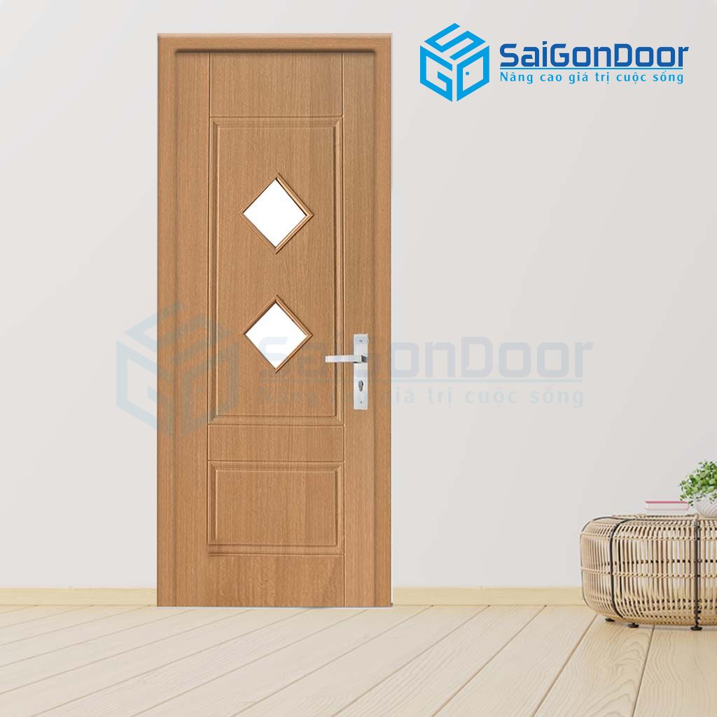 Mẫu cửa nhựa phòng ngủ fix kính cửa phòng ngủ bằng nhựa giá rẻ