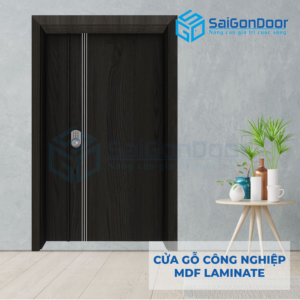 Mẫu cửa phòng tắm gỗ công nghiệp Laminate P1R3s cửa phòng tắm cao cấp