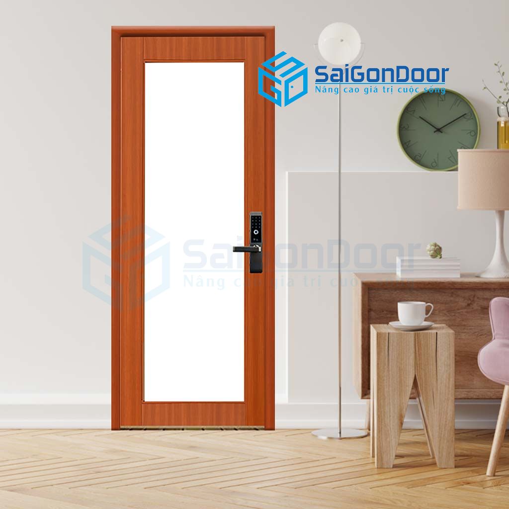 Mẫu cửa phòng tắm nhựa vân gỗ màu nâu đỏ cửa phòng tắm là gì