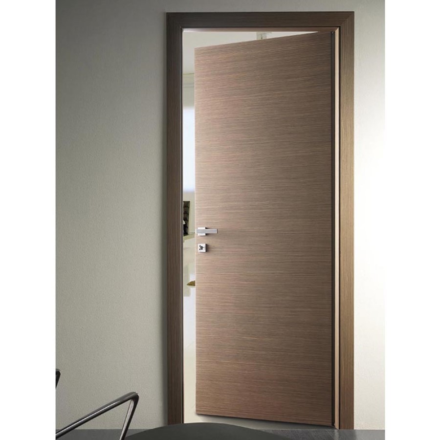 Mẫu cửa phòng ngủ gỗ MDF màu nâu nhạt Cửa phòng ngủ mdf