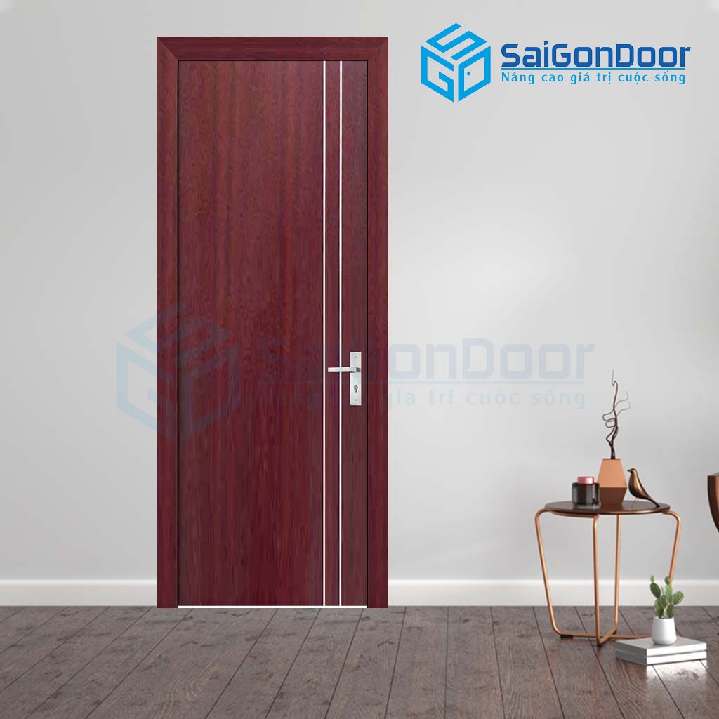 Cửa gỗ phòng ngủ gỗ công nghiệp SGD P1R2 1 cửa phòng ngủ 1 cánh