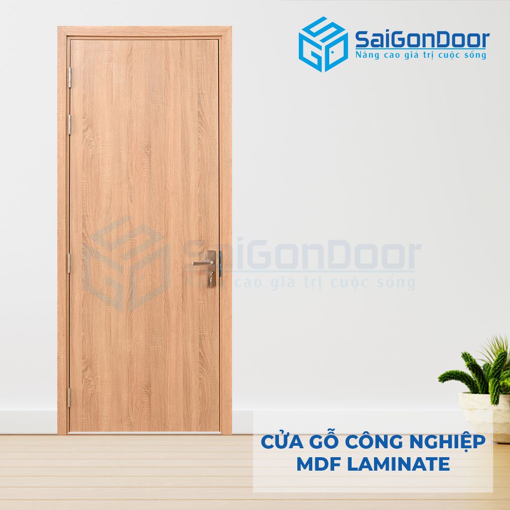 Cửa phòng ngủ gỗ MDF Laminate P1 Cửa phòng ngủ bằng gỗ đẹp