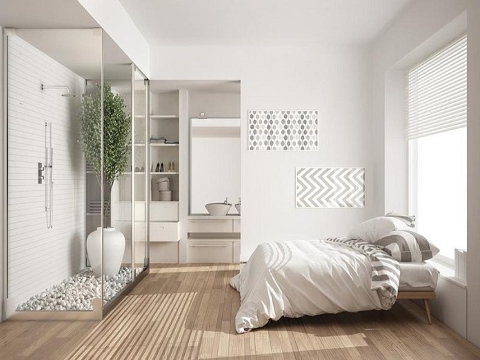 Xây dựng vách ngăn để hóa giải việc cửa nhà vệ sinh đối diện cửa phòng ngủ cửa phòng ngủ có nên đối diện cửa nhà vệ sinh