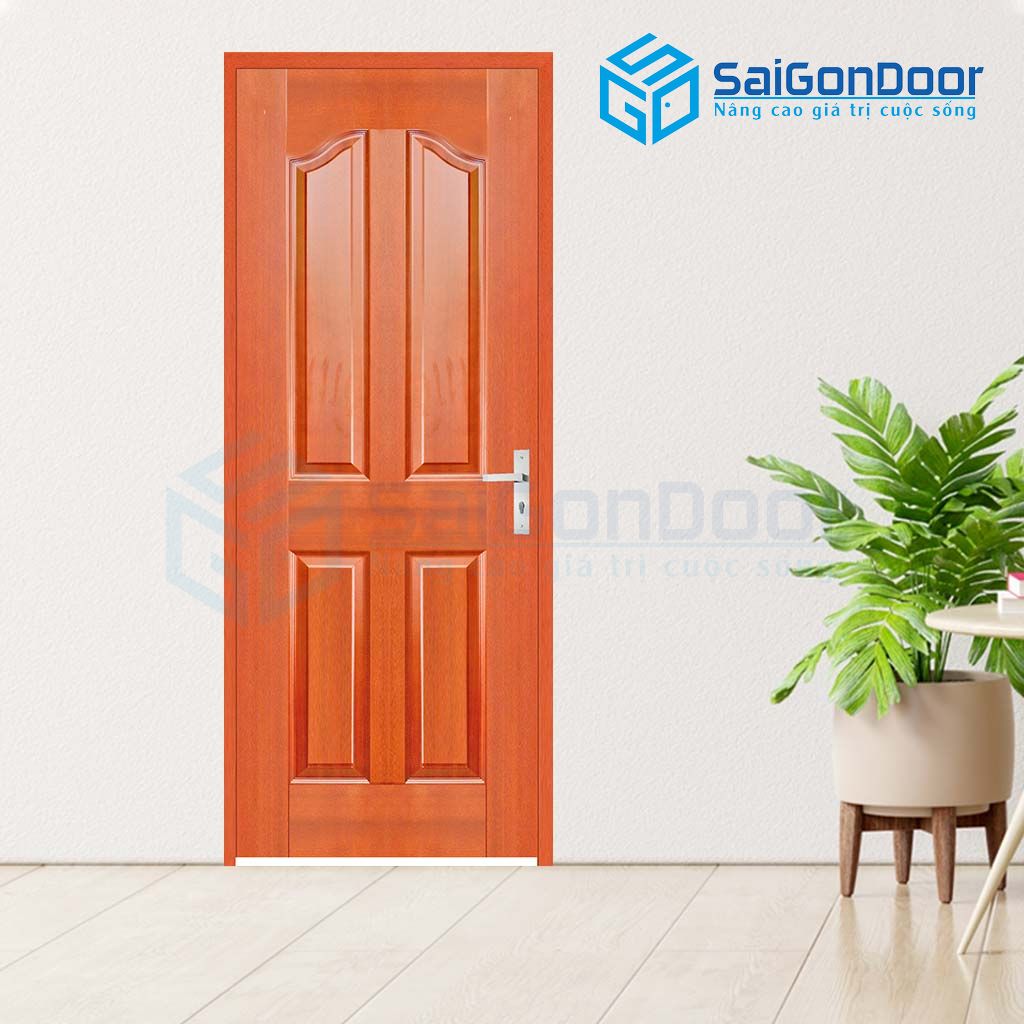 Cửa phòng ngủ bằng gỗ đẹp - mẫu 1 cửa phòng ngủ có nên đối diện cửa nhà vệ sinh