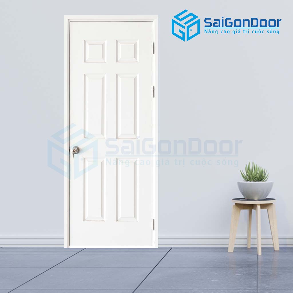 Cửa phòng ngủ bằng gỗ đẹp - mẫu 2 cửa phòng ngủ có nên đối diện cửa nhà vệ sinh