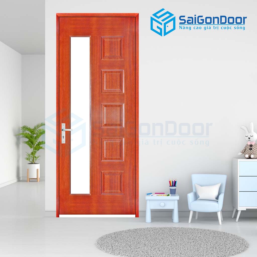Cửa phòng ngủ bằng gỗ đẹp - mẫu 5 cửa phòng ngủ có nên đối diện cửa nhà vệ sinh