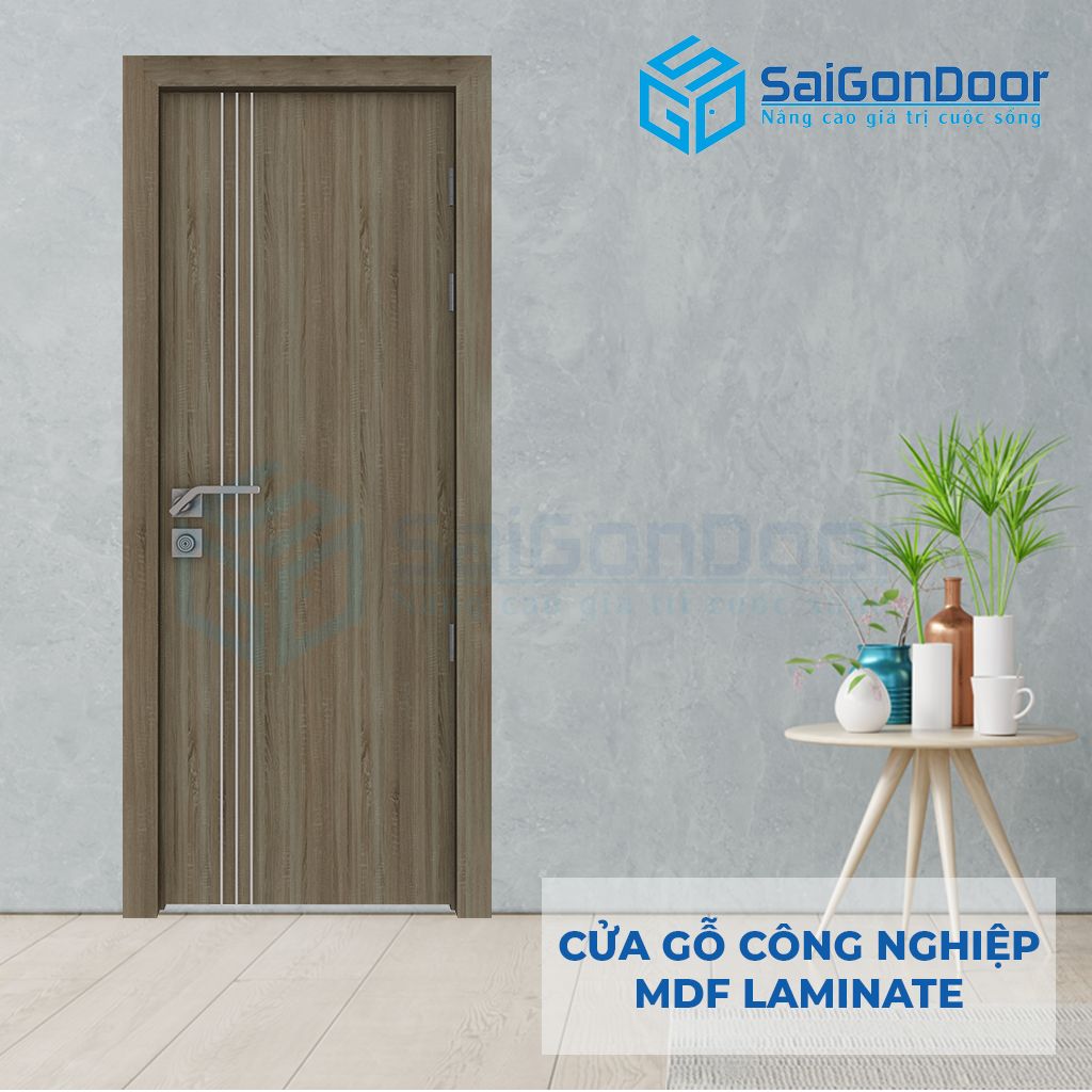 Cửa phòng ngủ gỗ MDF Laminate P1R3 Cửa phòng ngủ mdf
