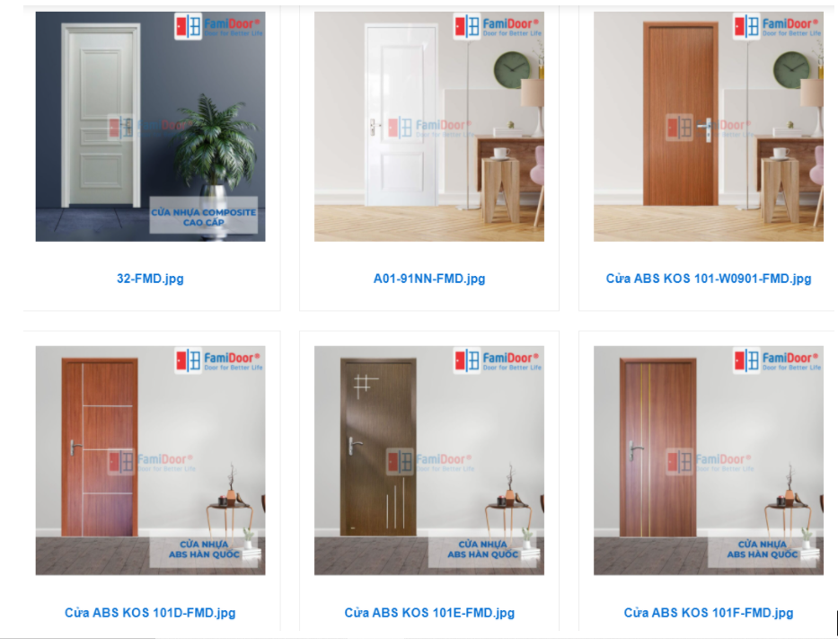 Một số mẫu cửa đang được bán chạy tại Famidoor Một số mẫu cửa đang được bán chạy tại Famidoor