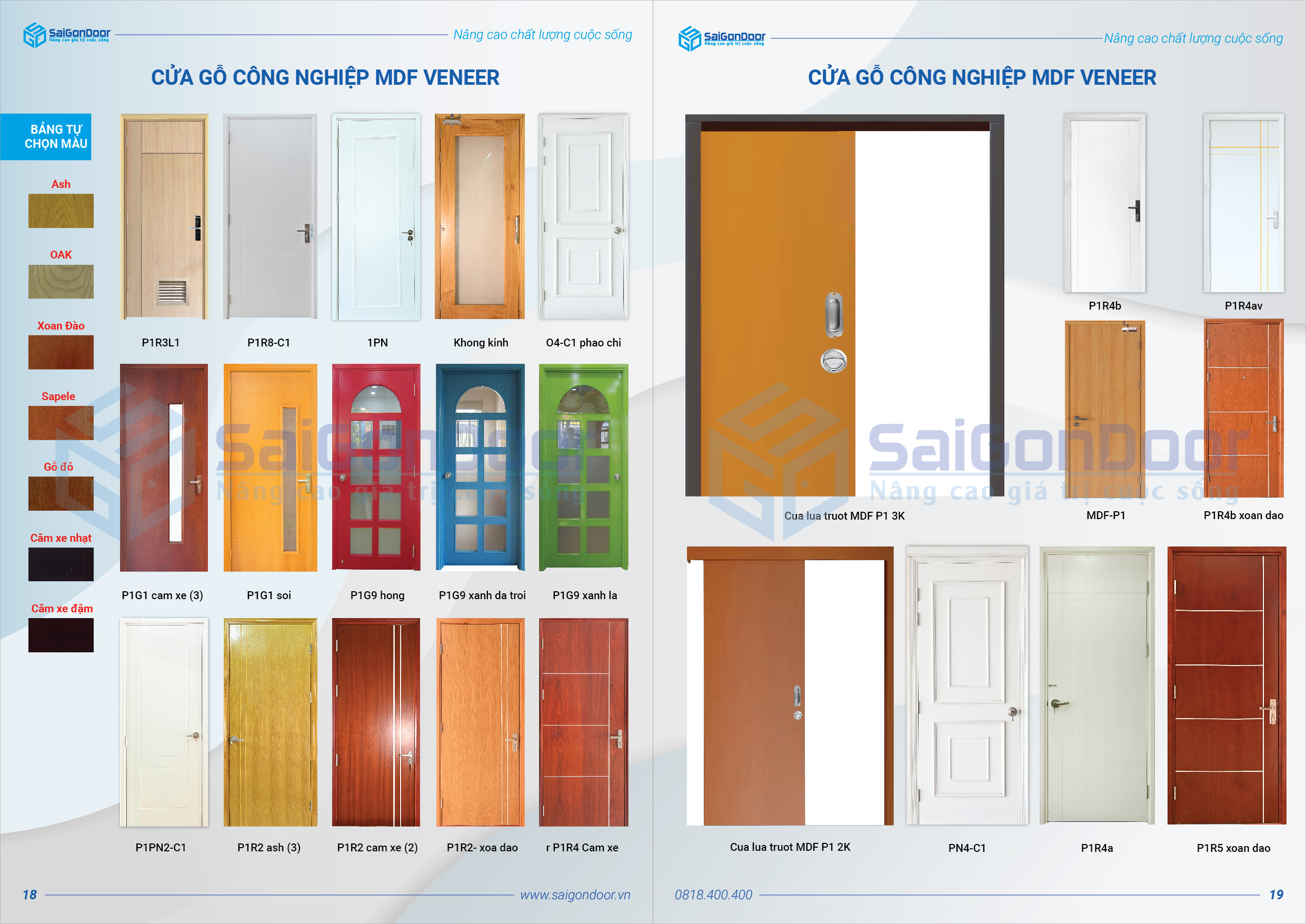 Catalogue cửa gỗ công nghiệp MDF Veneer Catalogue cửa gỗ công nghiệp MDF Veneer