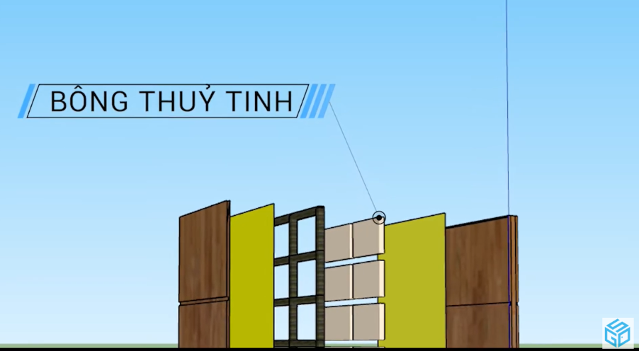 Bông thủy tinh cửa gỗ thoát hiểm Bông thủy tinh cửa gỗ thoát hiểm