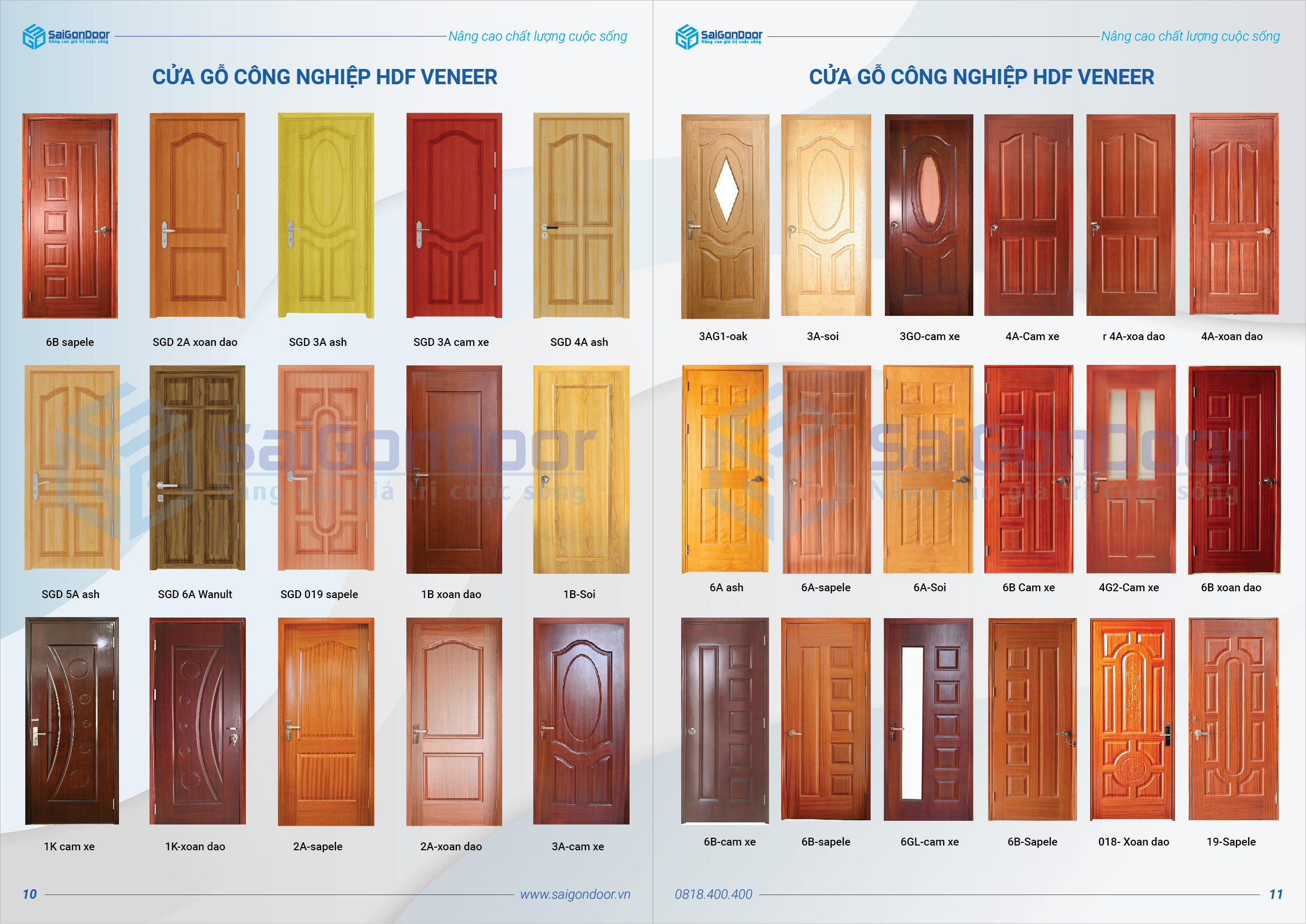 Catalogue cửa gỗ công nghiệp HDF Veneer Catalogue cửa gỗ công nghiệp HDF Veneer