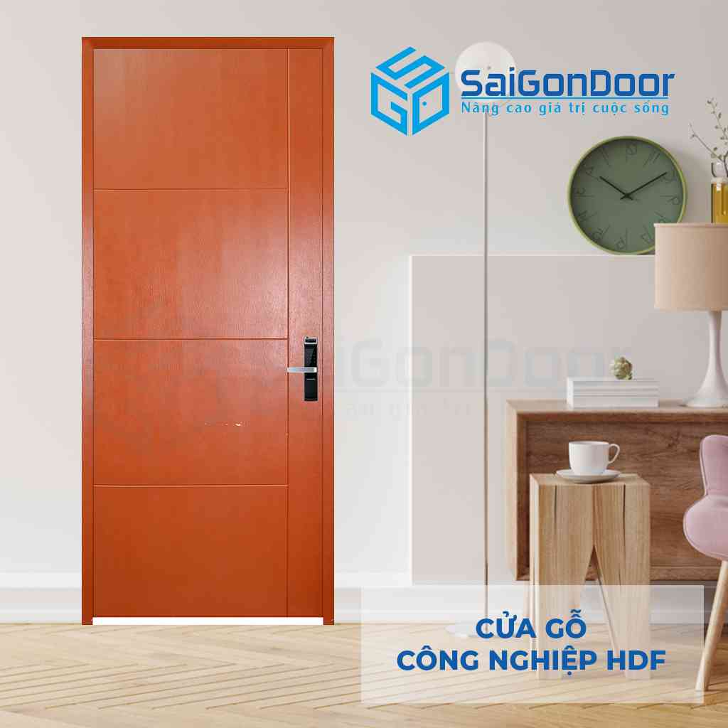 Cửa gỗ công nghiệp HDF sơn trơn Cửa gỗ công nghiệp HDF sơn trơn